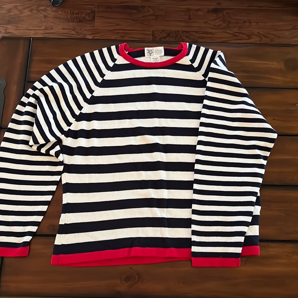 Cotton country stripped sweater